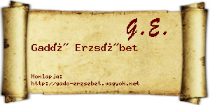 Gadó Erzsébet névjegykártya