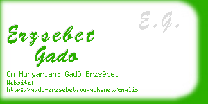 erzsebet gado business card